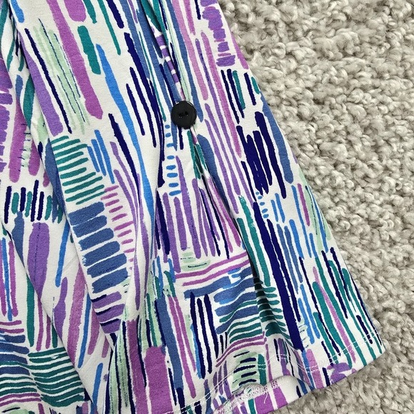 Habitat Swing Top Womesn XL Purple‎ 3/4 Sleeve Abstract Stretch Comfort Shirt - Picture 5 of 14